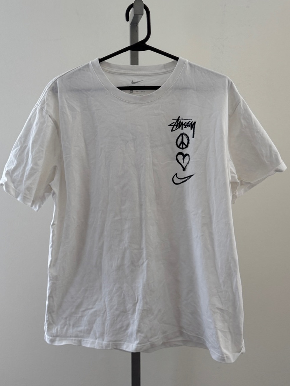 Nike x stussy peace,love,swoosh T shirt Large - Picture 2 of 2